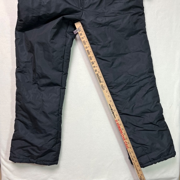 Vintage Sportscaster Snow Pants Mens L Bibs Black Ski Retro Insulated - Picture 15 of 16